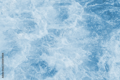 sea foam in the ocean. Dark water, storm waves. top view © IKvyatkovskaya