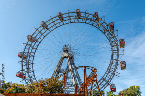 The Ferris wheel is one of the landmark from Vienna.
