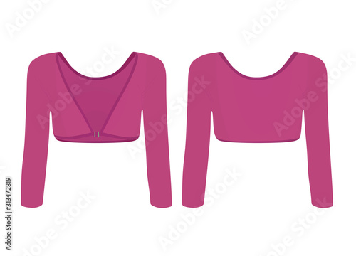 Woman purple bolero. vector illustration