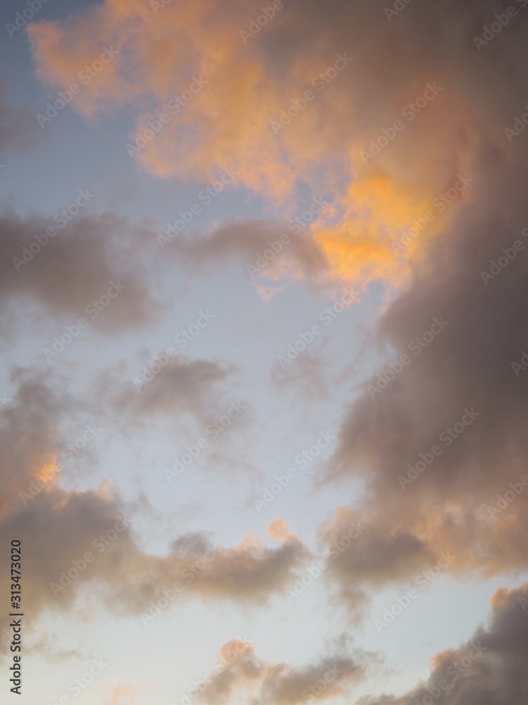 colorful clouds. Sunsets