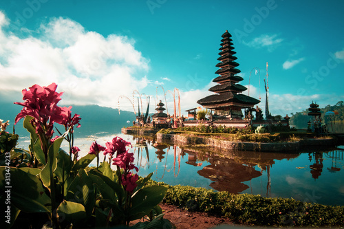 Pura Ulun Danu Bratan Hindu Temple in Bali, Indonesia photo
