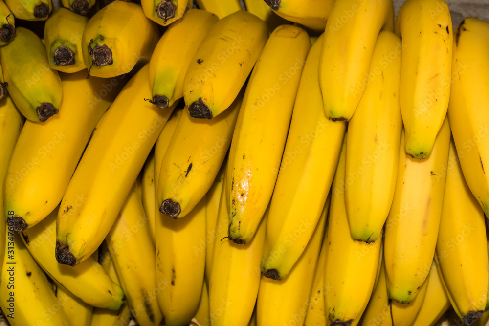 Gelbe Bananen / Großaufnahme