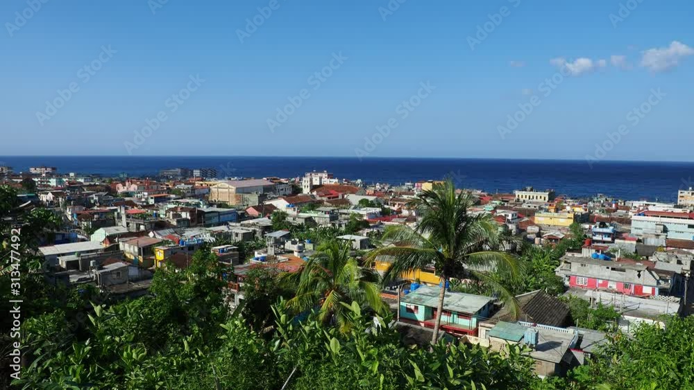 Cityscape, elevated view, Baracoa, Guantanamo Province, Cuba Cityscape, elevated view, Baracoa, Guantanamo Province, Cuba