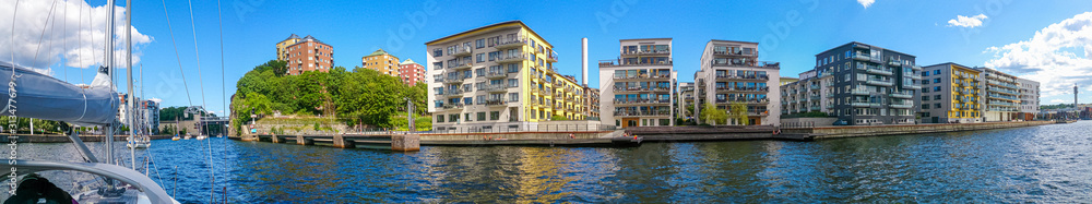 Moderner Stadtteil von Stockholm / Panorama