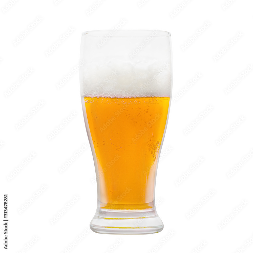 Glass of beer isolated on white background Glass of beer isolated on white background