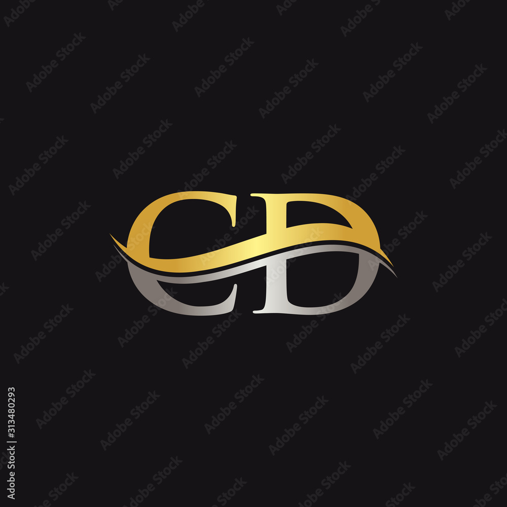 Vecteur Stock Initial Gold And Silver letter CD Logo Design with black  Background. CD Logo Design. | Adobe Stock