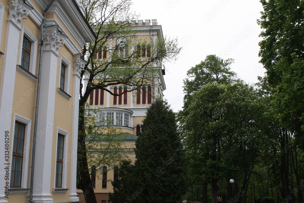 Fototapeta premium beautiful city buildings in a summer day