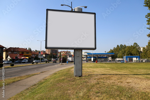 Blank billboard mockup for advertising