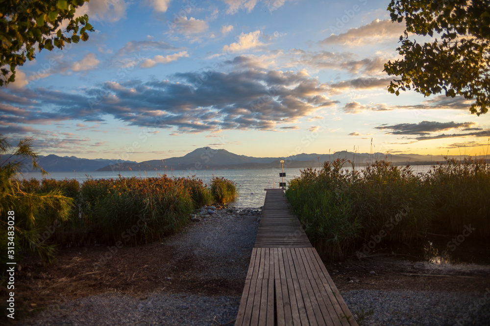 Camping on lake Garda, Lombardy. Italy