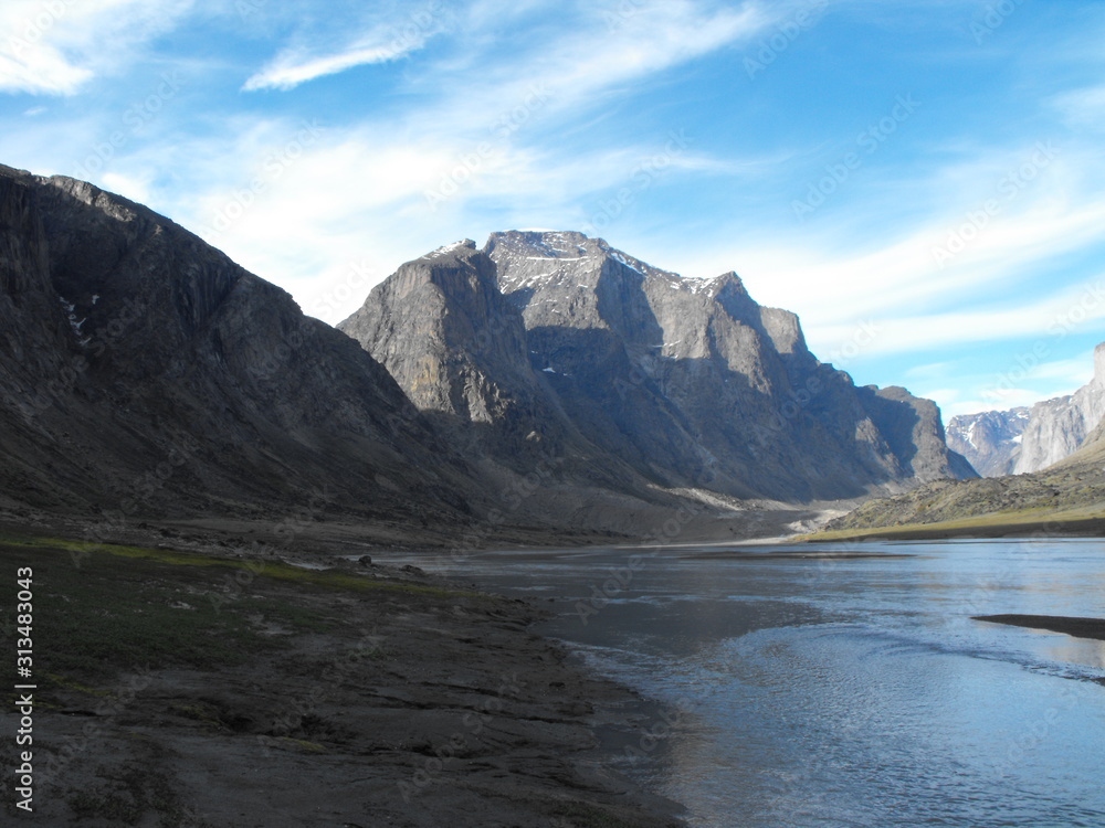 View towards Mount Odin at Auyuittuq National park