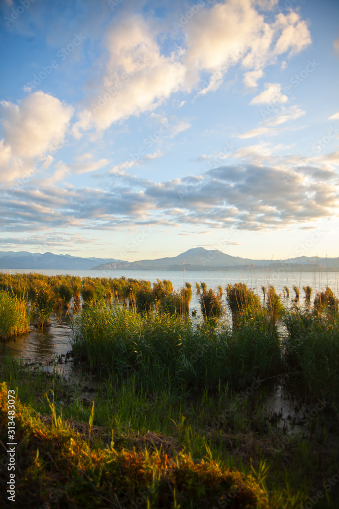 Camping on lake Garda, Lombardy. Italy