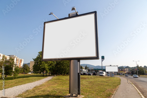 Blank billboard mockup for advertising