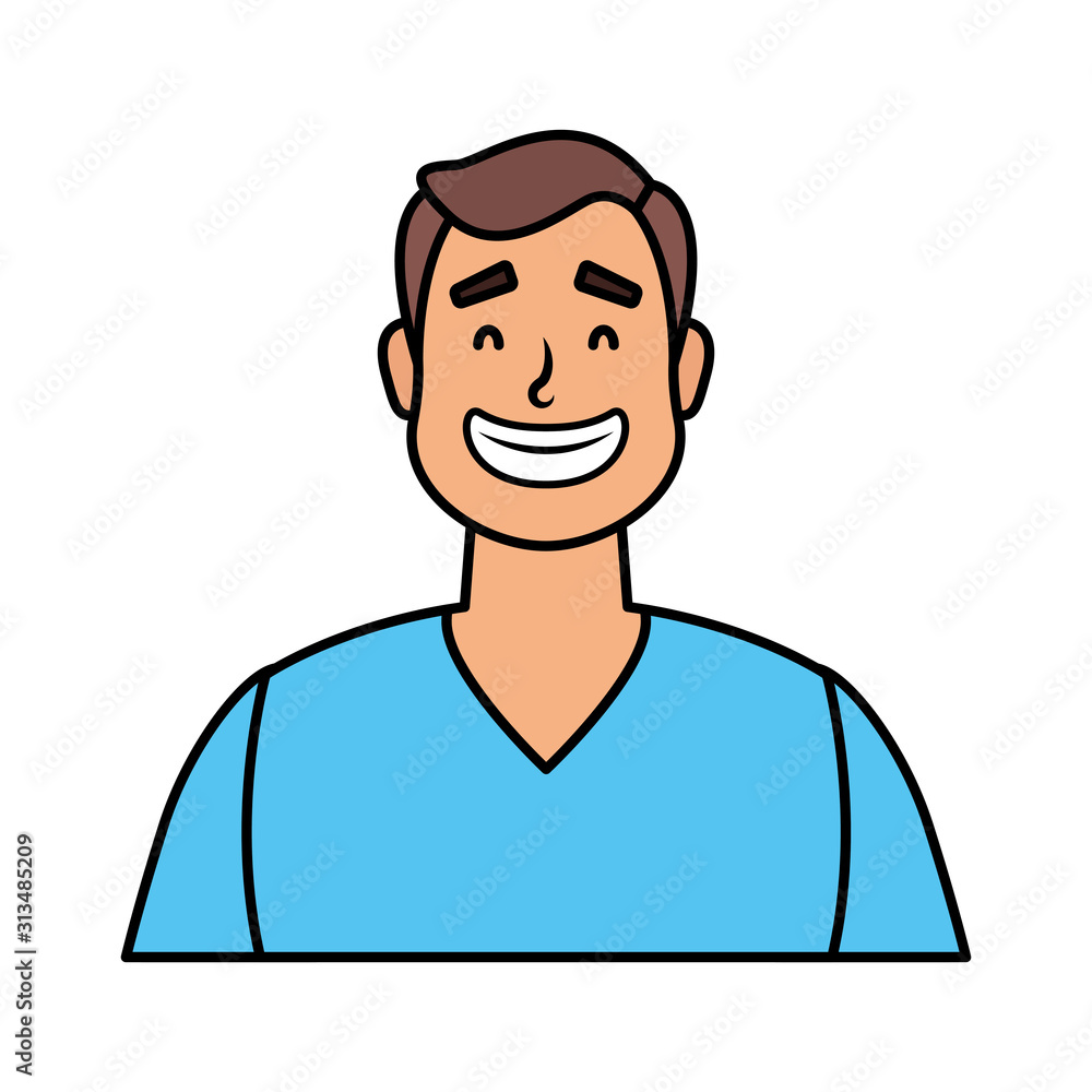 young man avatar character icon young man avatar character icon