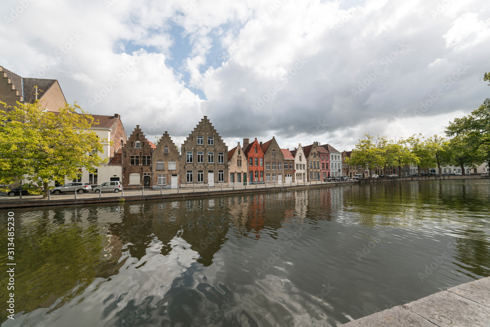 Blick von der Langerei zur Potterierei in Brügge, Belgien Blick von der Langerei zur Potterierei in Brügge, Belgien