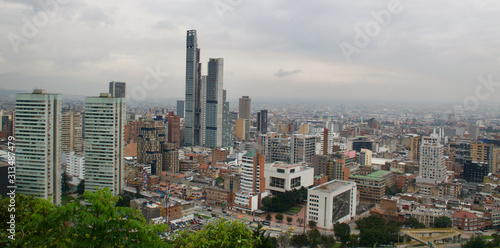 Wonderful view of Bogota from Montserrat  Bogota  Colombia.