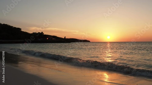 Guardalavaca Beach at sunset, Holguin Province, Cuba photo