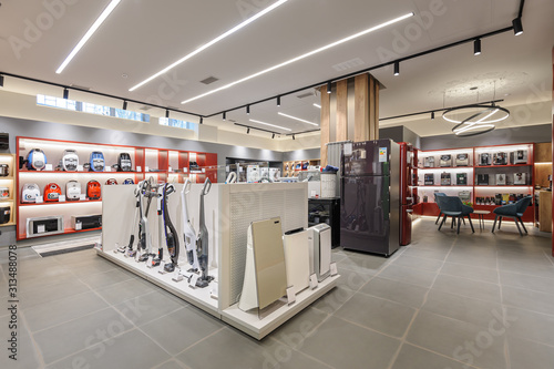 Premium home appliance store interior