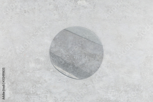 Transparent plastic round sticker