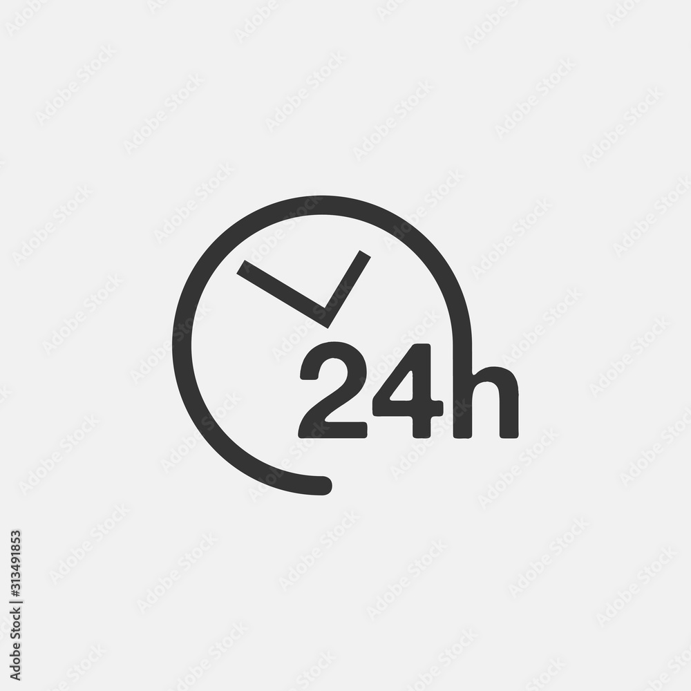 24 hour service icon vector illustration symbol 24 hour service icon vector illustration symbol