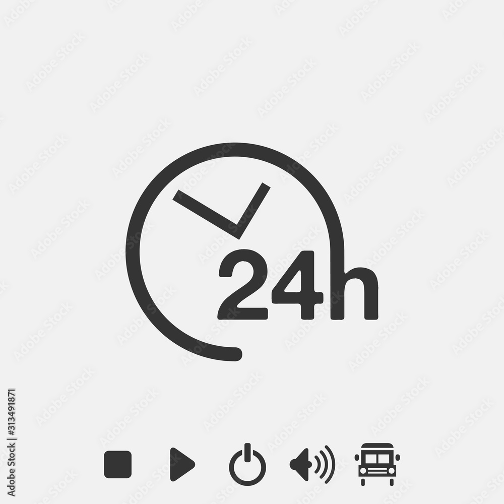 24 hour service icon vector illustration symbol 24 hour service icon vector illustration symbol