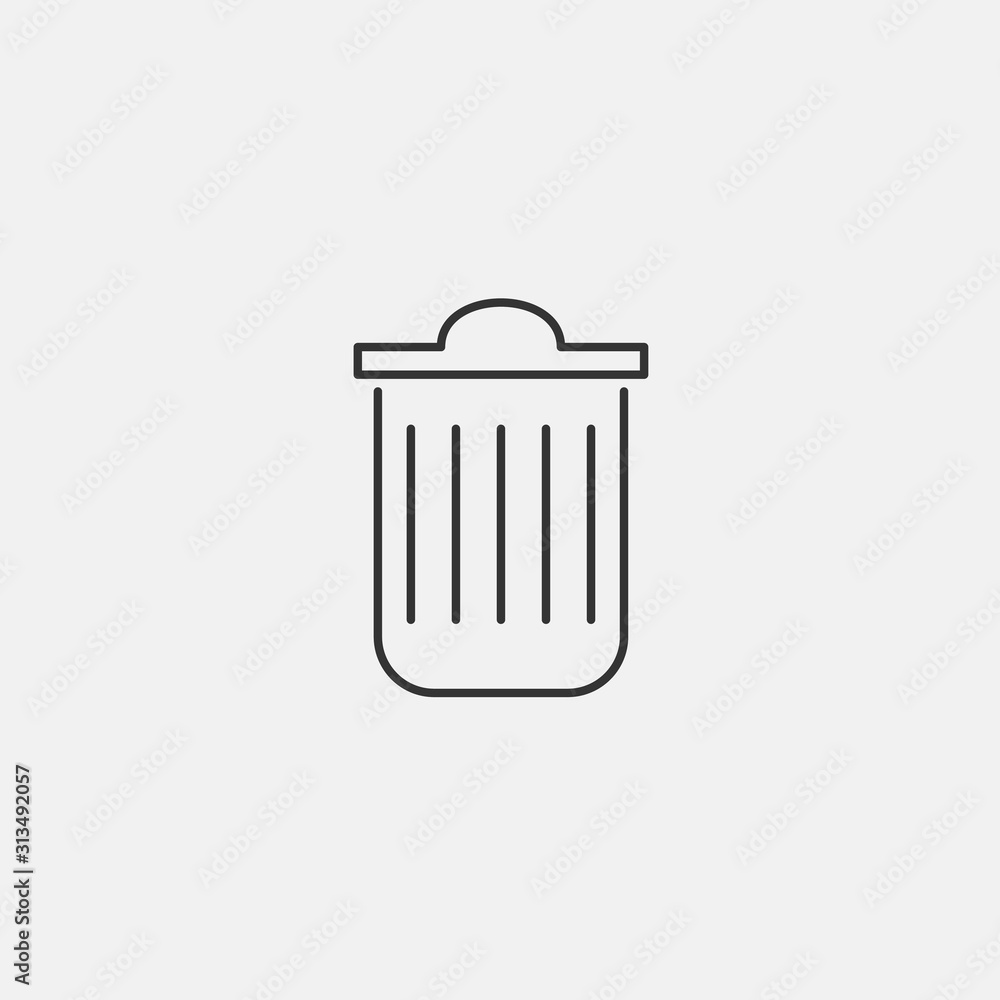 bin icon vector illustration symbol