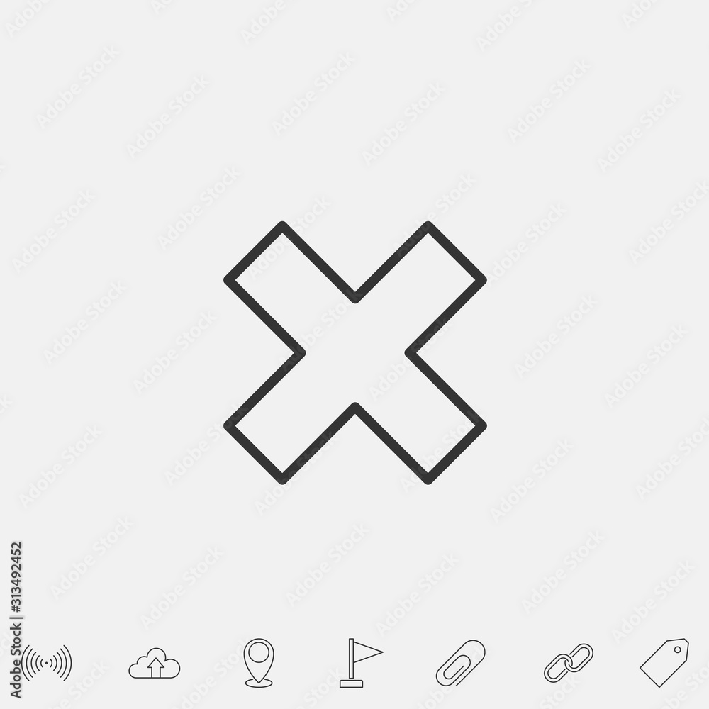 cross cancel icon vector illustration symbol cross cancel icon vector illustration symbol