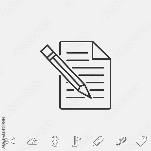 edit document icon vector illustration symbol