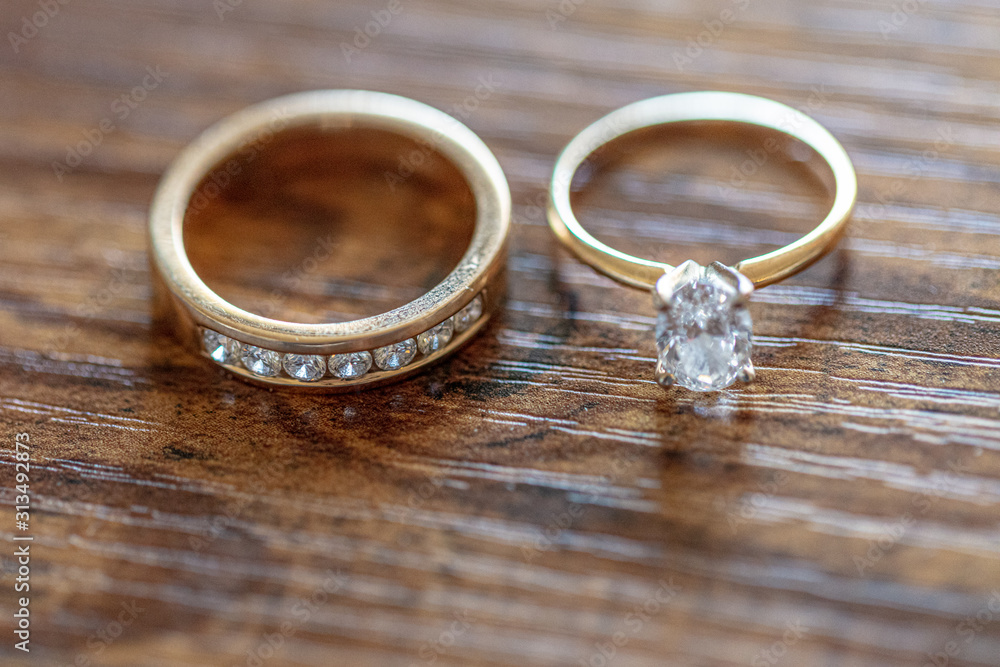 His and Hers Gold Wedding Rings with Diamonds His and Hers Gold Wedding Rings with Diamonds