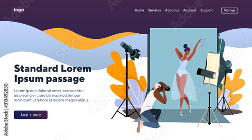 Photographer shooting ballerina