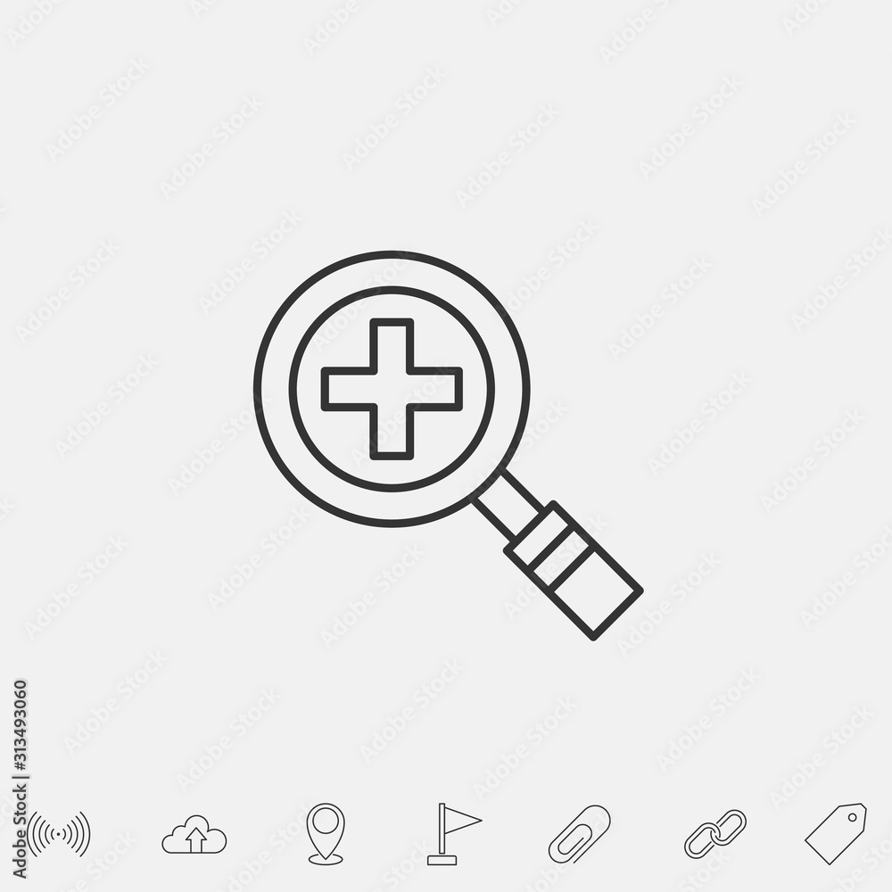 zoom in glass icon vector illustration symbol zoom in glass icon vector illustration symbol