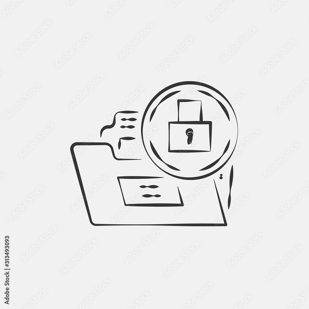 locked folder icon vector illustration symbol locked folder icon vector illustration symbol