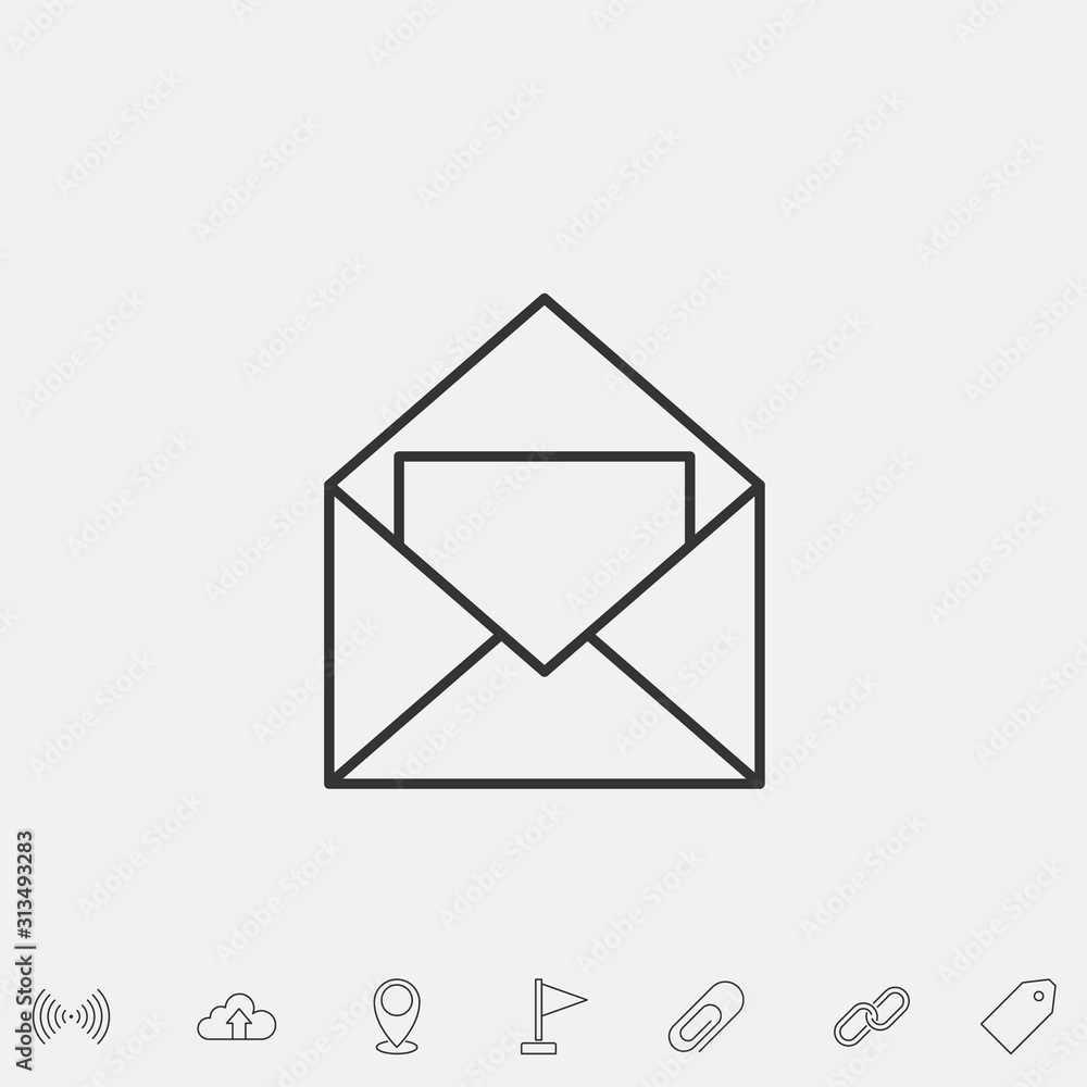 open envelope line icon vector illustration symbol open envelope line icon vector illustration symbol