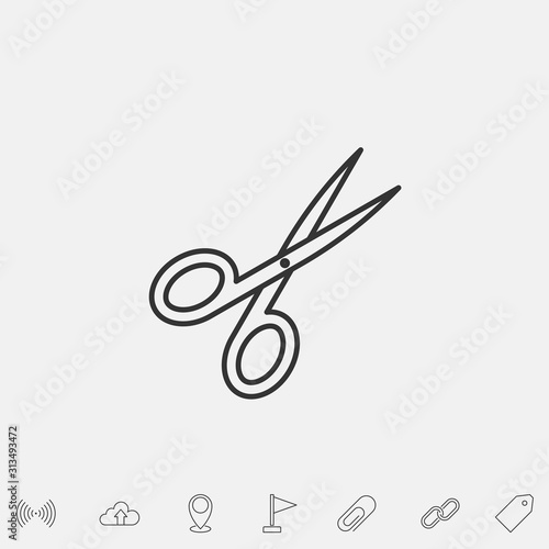 pair of scissors icon vector illustration symbol