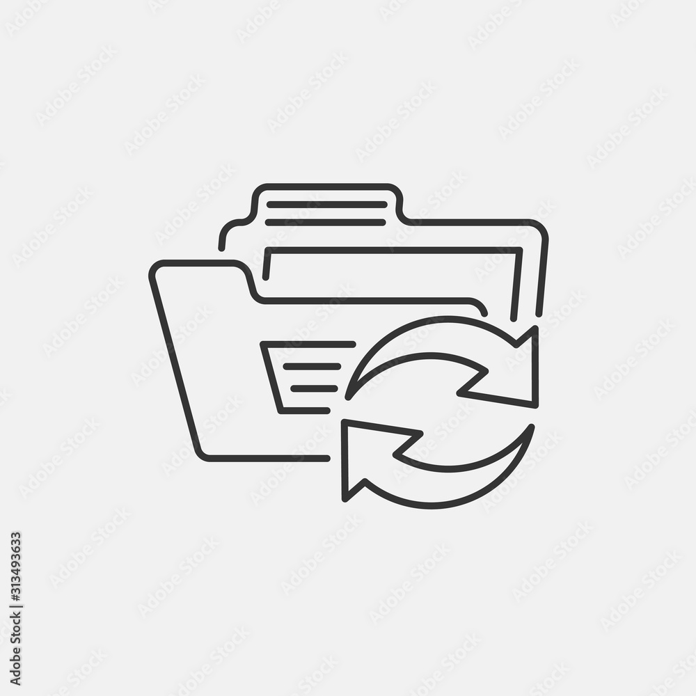 refresh folder icon vector illustration symbol refresh folder icon vector illustration symbol