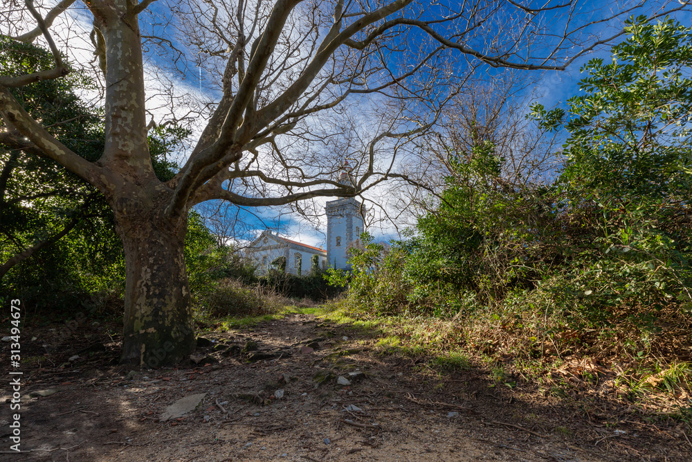 Fototapeta premium Faro de Higer en Hondarribia