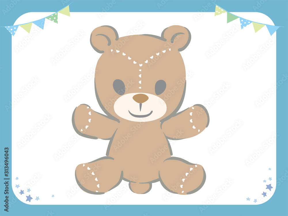 Fototapeta premium Stuffed toy animal, bear.