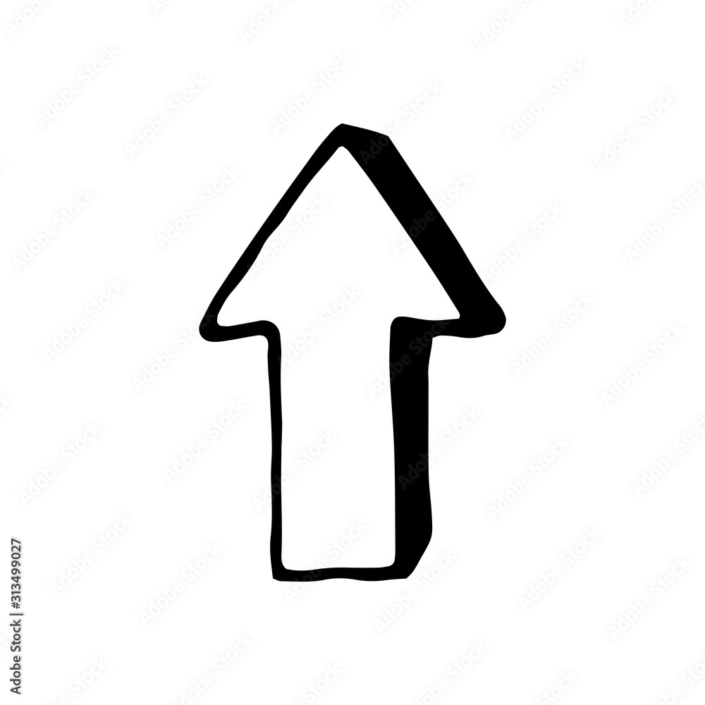 Single element of arrow in doodle business set. Hand drawn vector illustration for cards, posters, stickers and professional design. Single element of arrow in doodle business set. Hand drawn vector illustration for cards, posters, stickers and professional design.