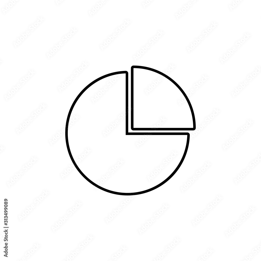 pie chart icon. Simple thin line, outline vector of banking icons for ui and ux, website or mobile application pie chart icon. Simple thin line, outline vector of banking icons for ui and ux, website or mobile application