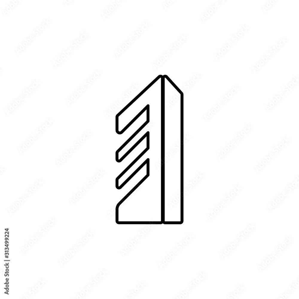 office building icon. Simple thin line, outline vector of banking icons for ui and ux, website or mobile application office building icon. Simple thin line, outline vector of banking icons for ui and ux, website or mobile application