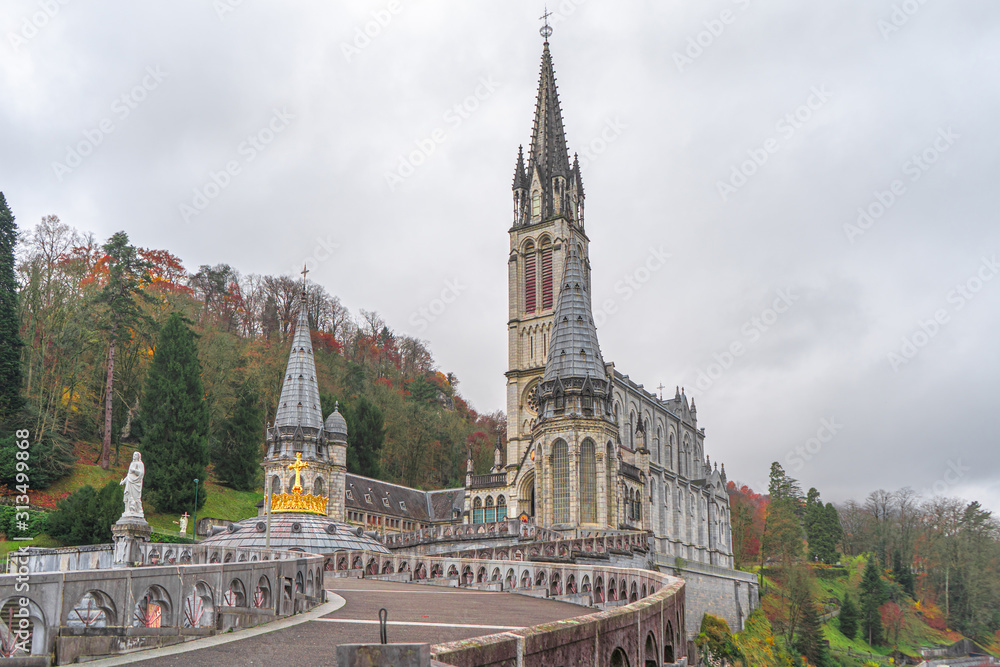 he Basilica of Our Lady of the Immaculate Conception is a Roman Catholic church and minor basilica in Lourdes France
