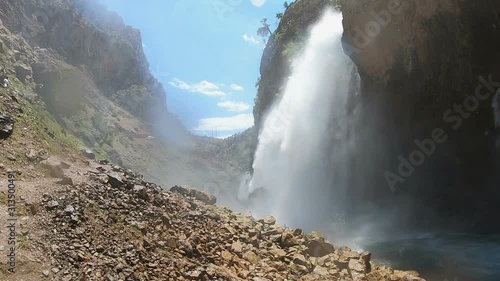 Powerful stream of water of Kapuzbashi waterfall photo