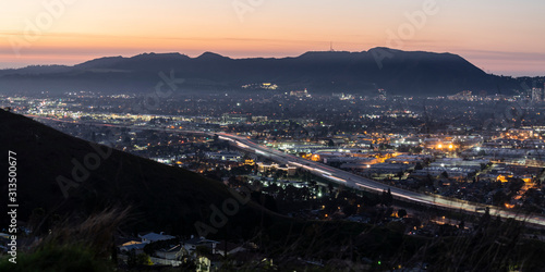 Dawn view of Burbank and Lo...