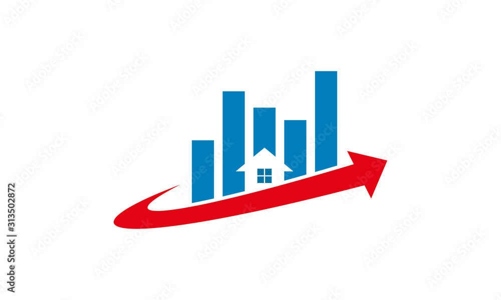 real estate profit vector logo