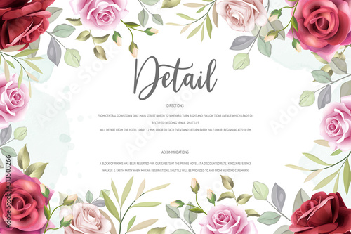 beautiful floral wreath wedding card template
