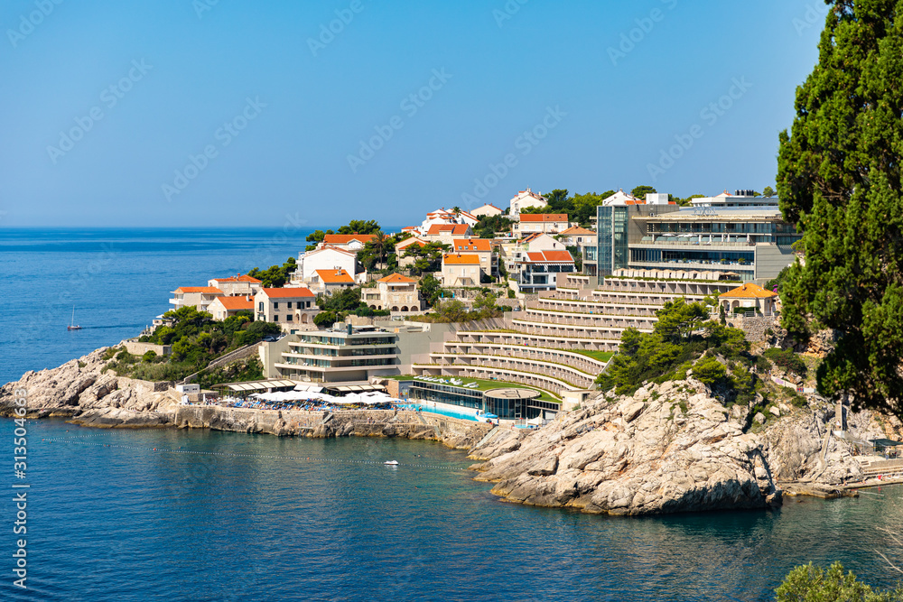 sveti stefan island in adriatic sea montenegro