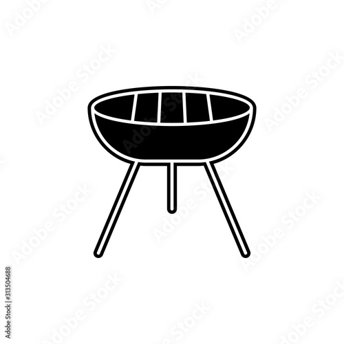 BBQ icon. Simple glyph, flat vector of kitchen icons for ui and ux, website or mobile application