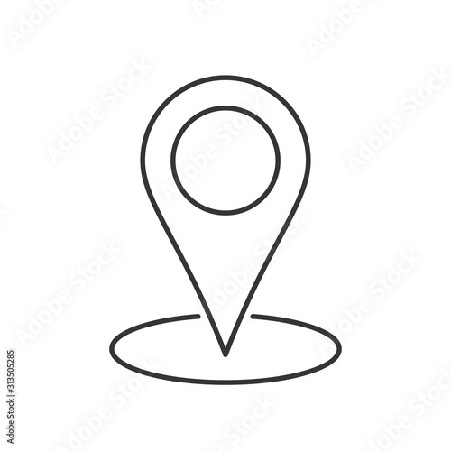 Free Download Location icon in thin line style. Vector icon. - GFXLoad