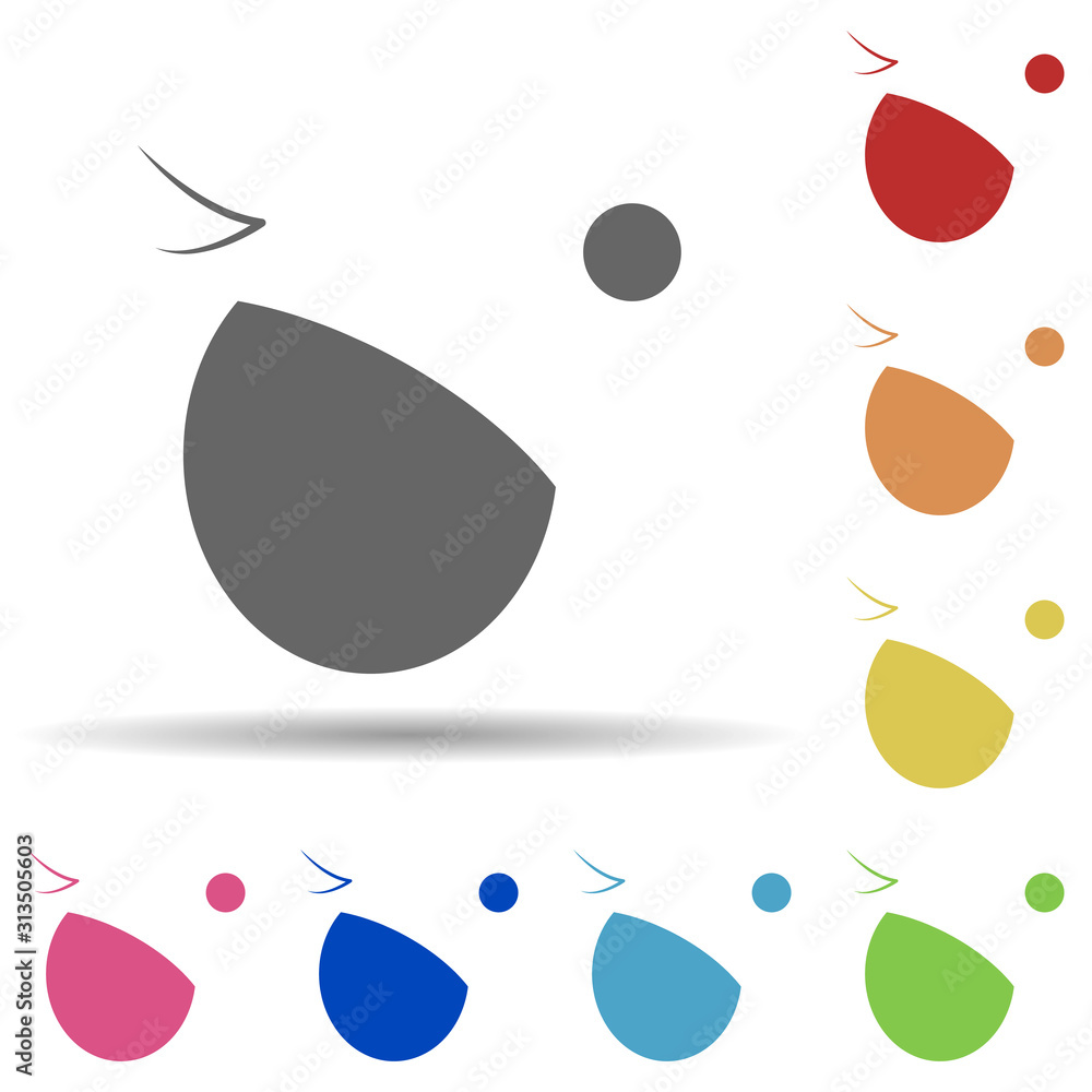 Wink face in multi color style icon. Simple thin line, outline vector of smile icons for ui and ux, website or mobile application Wink face in multi color style icon. Simple thin line, outline vector of smile icons for ui and ux, website or mobile application