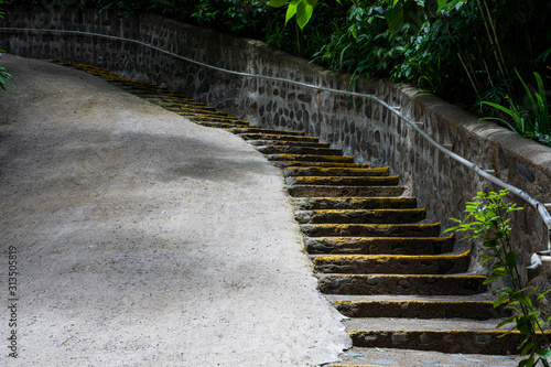 Old Stairs in an adventure park in Costa Rica