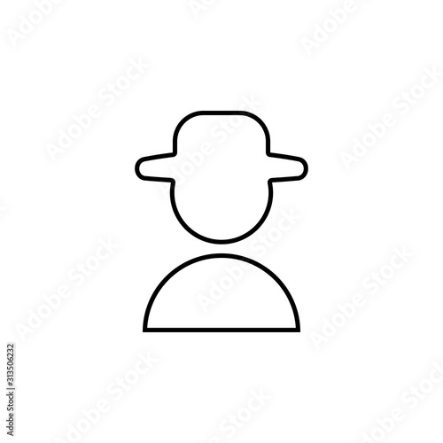 agent icon. Simple thin line, outline vector of web icons for ui and ux, website or mobile application